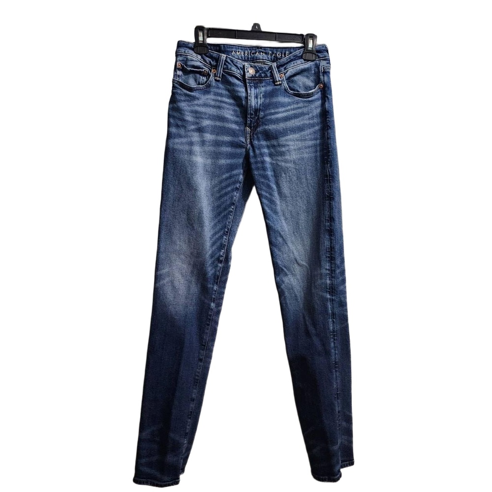 American Eagle Jeans Mens Size 30 x 34 Blue Slim Faded Wash AirFlex Modern Stree